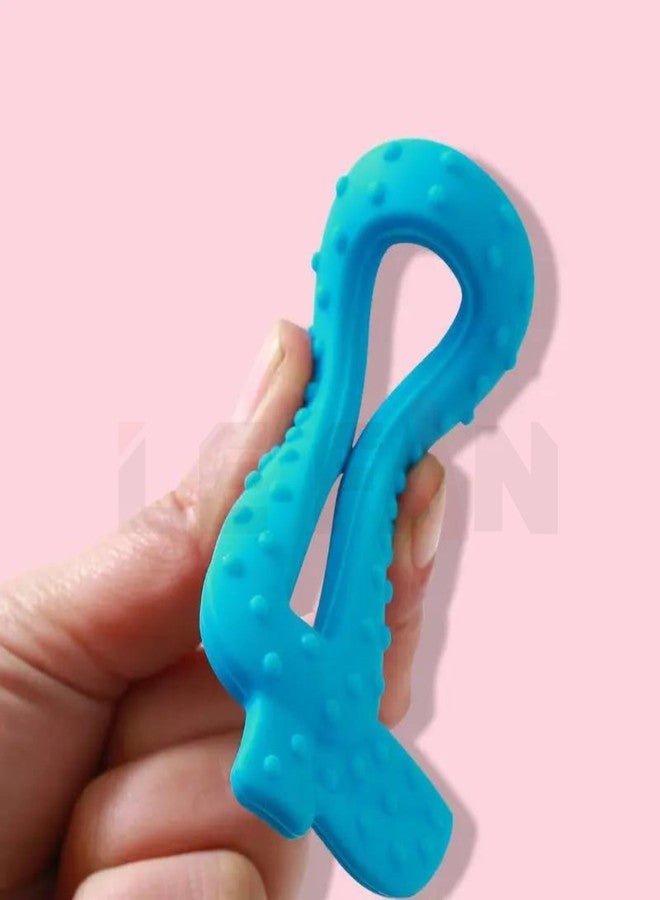 Lefan Infant Chewable Raised & Textured Surface For Soothing Non-Toxic Food-Grade Silicone Ring Shape Baby Teether Bpa-Free Pain-Relief Easy Teething 2+ Months Babies (Guava) - Image 5