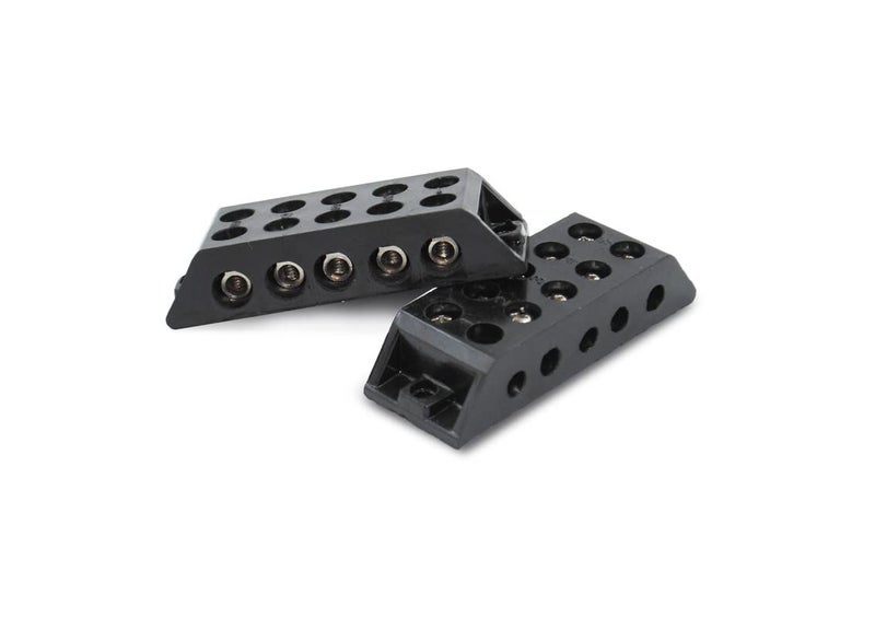 GLOBOMOTIVE GLOBOMOTIVE Control Panel 30A 5 Way Bakelite Connector Strip Double Row Barrier Black Terminal Pack of 10  - Image 5