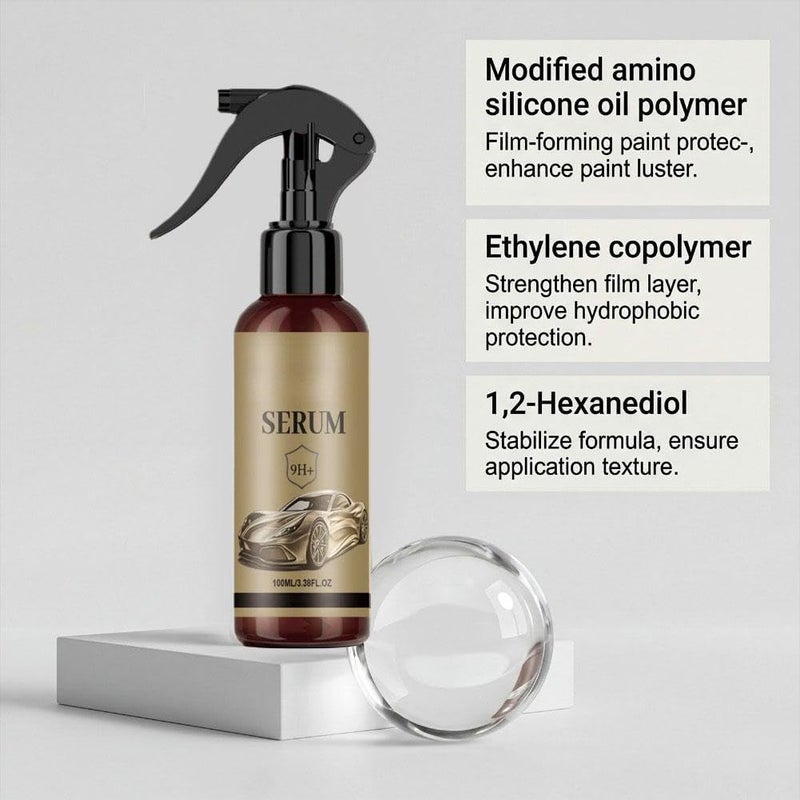 Graphene Ceramic Coating for Cars, High Gloss Nano Spray Wax with UV Protection, Hydrophobic Car Paint Coating Kit for Long Lasting Shine, Water Beading & Scratch Resistance, 120ml (3 Pack) - Image 4