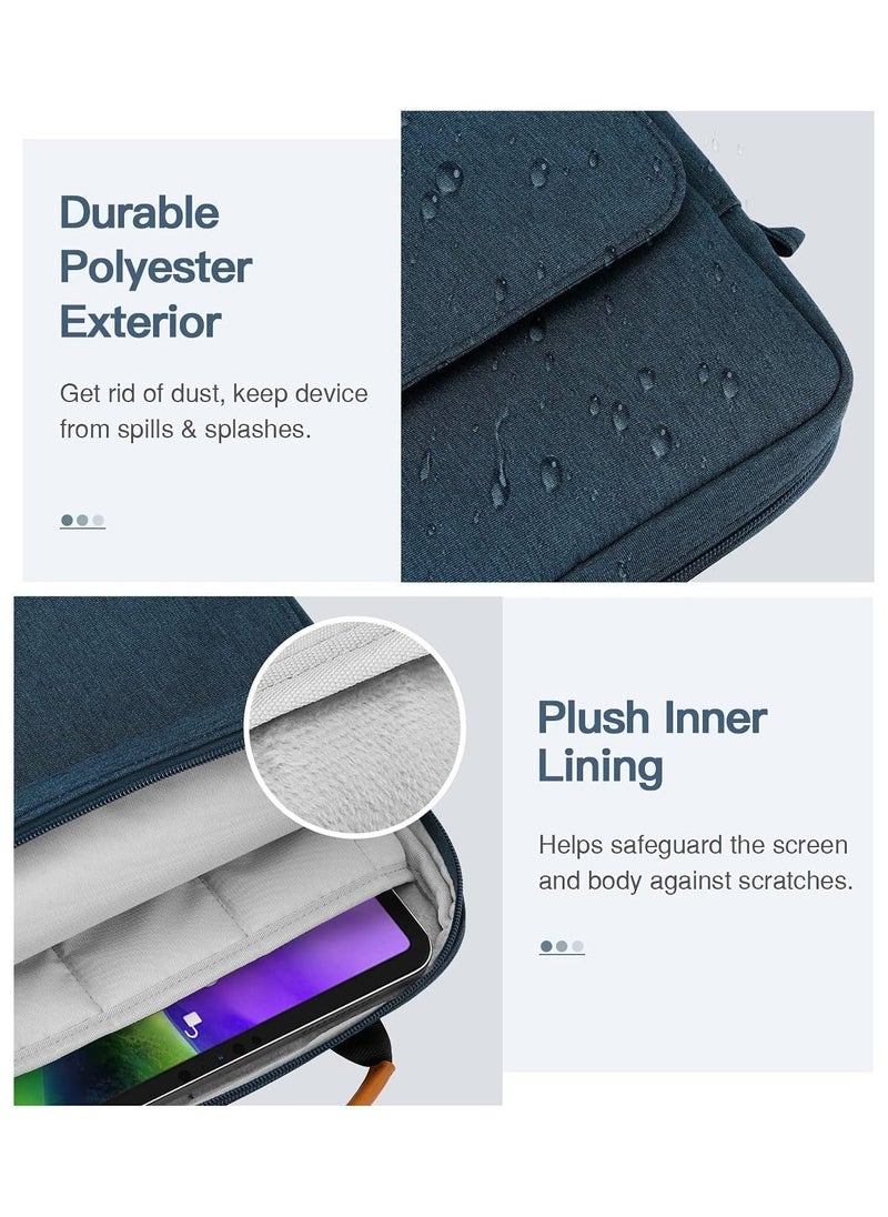 IAF 9-11 Inch Tablet Sleeve Bag, Fits for iPad air 5 10.9" 2022, iPad Pro 11 M2 2022-2018, iPad 10th 10.9, Air 4 10.9, Tab S8 2022, Handle Carrying Case with Shoulder Strap, Dark Blue - Image 3