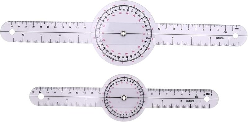 24 Pcs Spinal Ruler Finger Goniometer Protractor Set 180 360 Degree Angle Measuring Tool - Image 5