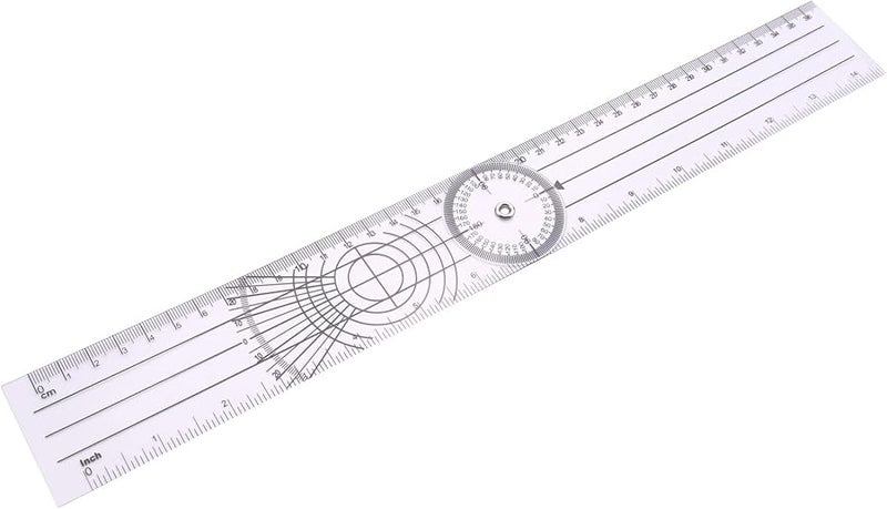 24 Pcs Spinal Ruler Finger Goniometer Protractor Set 180 360 Degree Angle Measuring Tool - Image 3