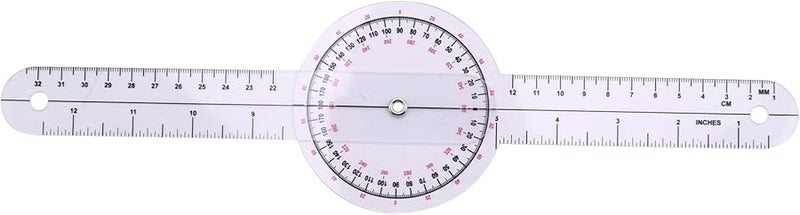 24 Pcs Spinal Ruler Finger Goniometer Protractor Set 180 360 Degree Angle Measuring Tool - Image 4