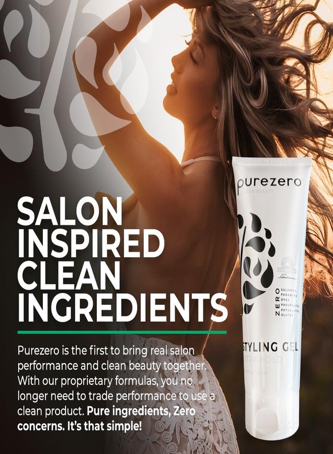 Purezero Styling Gel, Hold and Control, Adds Volume and Thickness, Non Greasy, Zero Sulfates, Parabens, Dyes,100% Vegan & Cruelty Free, Great For Color Treated Hair (8oz, 2 Pack) - Image 5