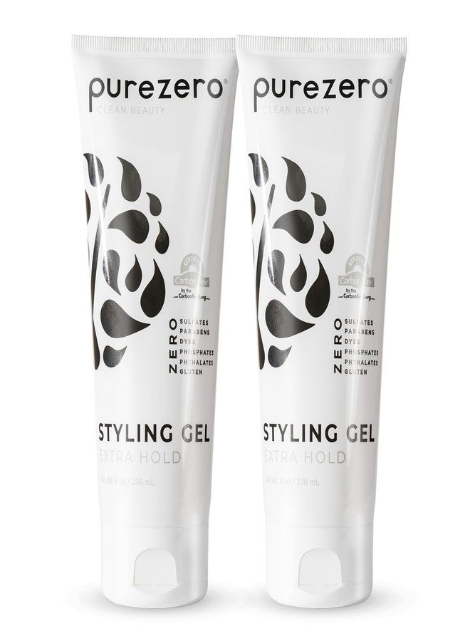 Purezero Styling Gel, Hold and Control, Adds Volume and Thickness, Non Greasy, Zero Sulfates, Parabens, Dyes,100% Vegan & Cruelty Free, Great For Color Treated Hair (8oz, 2 Pack) - Image 1