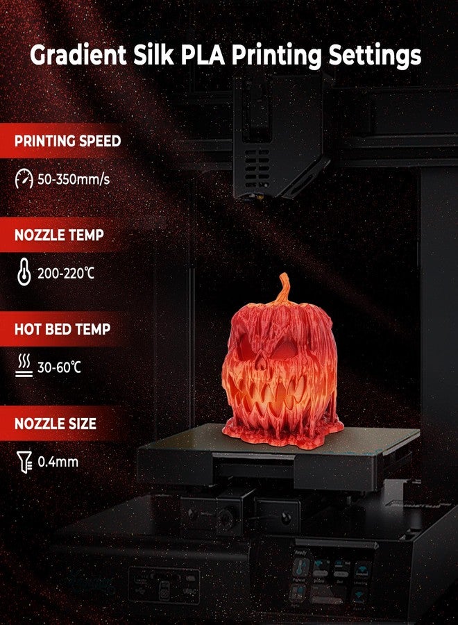 AMOLEN PLA Filament 1.75mm, Silk Gold and Shiny Red 3D Printer Filament, 1KG - Image 3