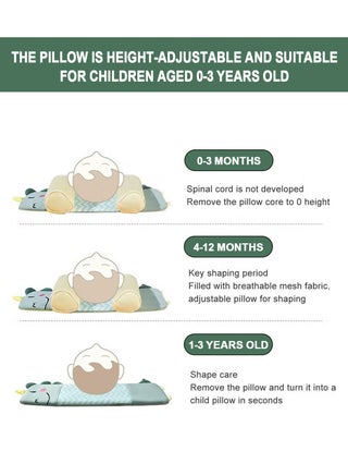 Baby Head Shaping Pillow, Newborn Pillow to Prevent Flat Head, Baby Head Pillow,Flat Head Baby Pillow, Baby Sleeping Pillow, Baby Pillows for Sleeping for 0-3 Years - view 3