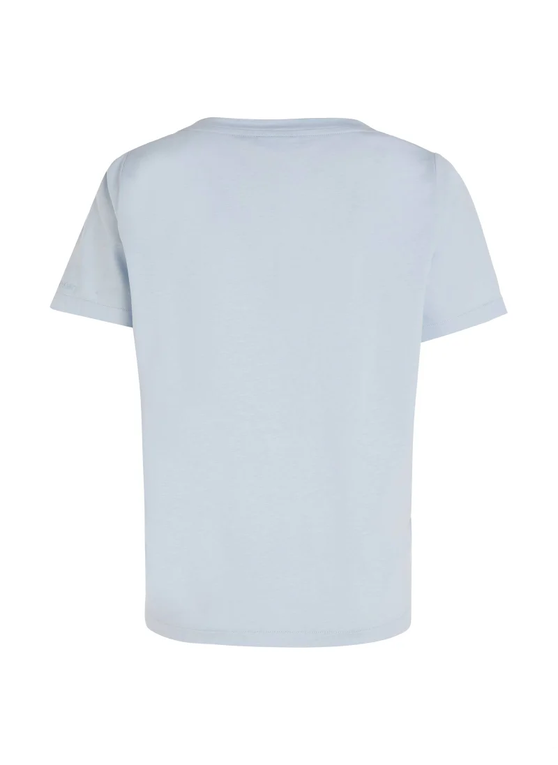 CALVIN KLEIN Women's V-Neck T-Shirt - Cotton, Blue