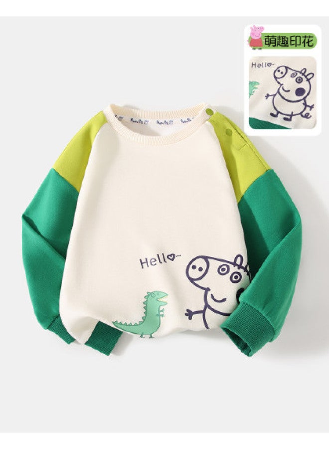 peppa Pig Spring Kids' Comfortable Pullover Hoodie Cartoon Baby Long-sleeve Sweatshirt - Image 1
