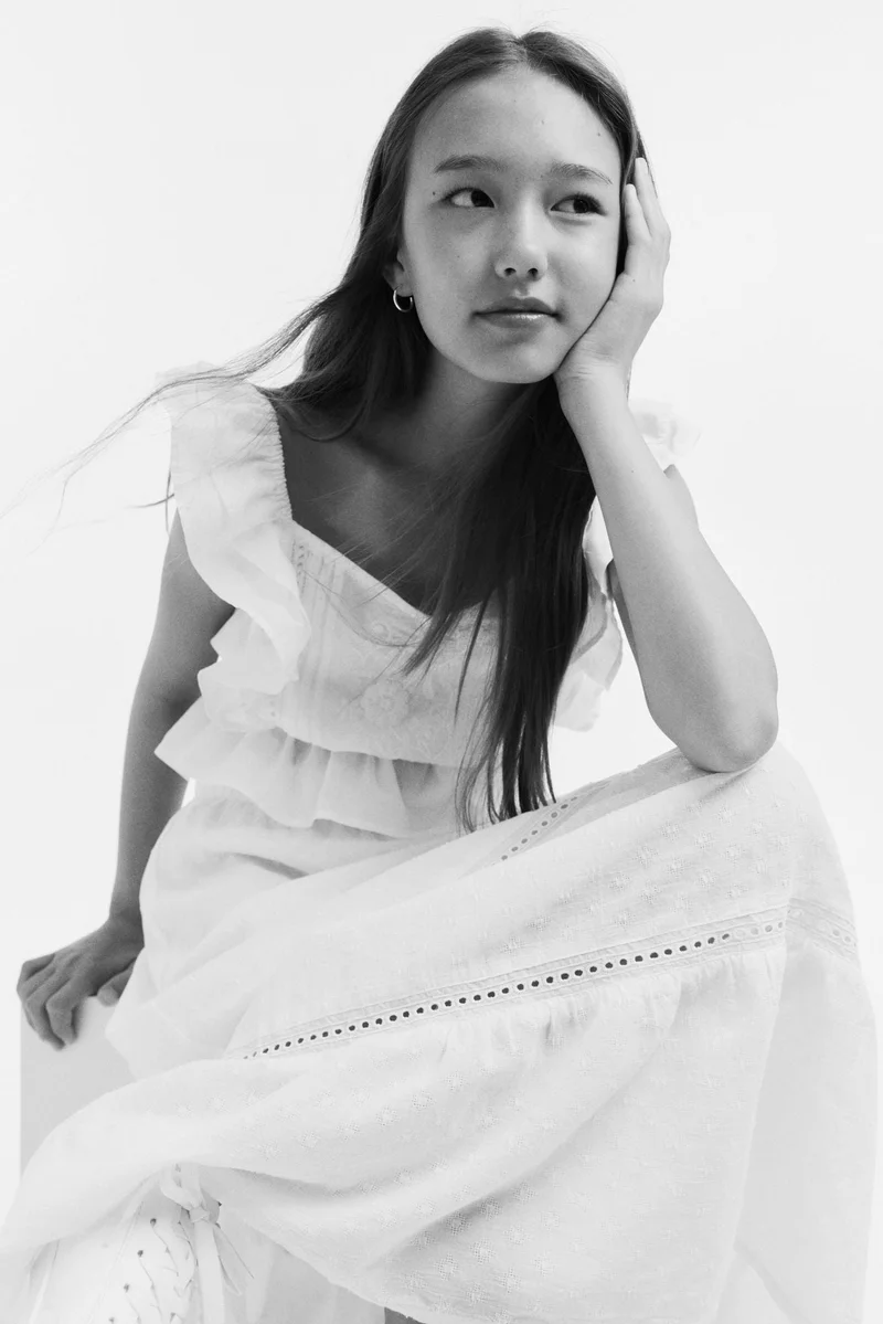 H&M Tiered cotton skirt