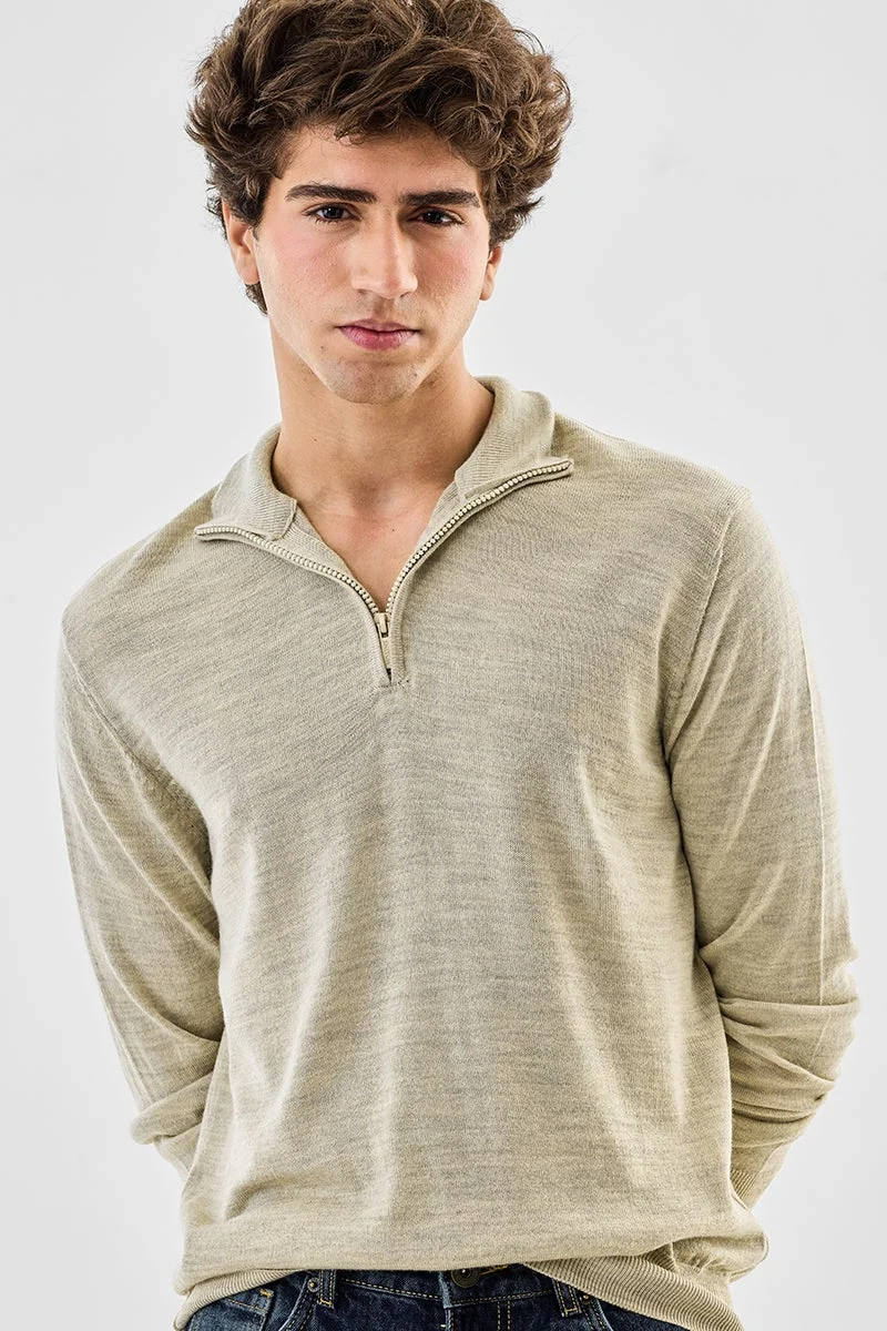 SNITCH Half Zipper Luxe Sweater