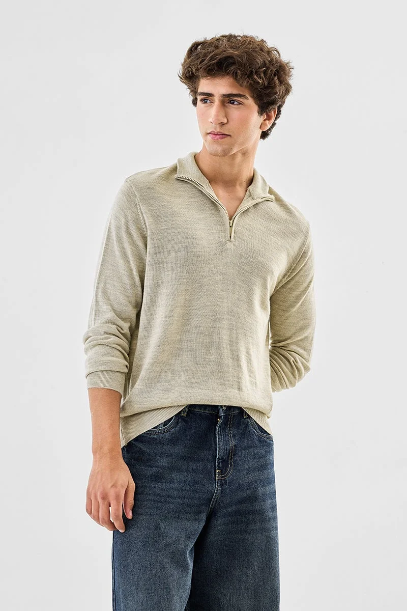 SNITCH Half Zipper Luxe Sweater