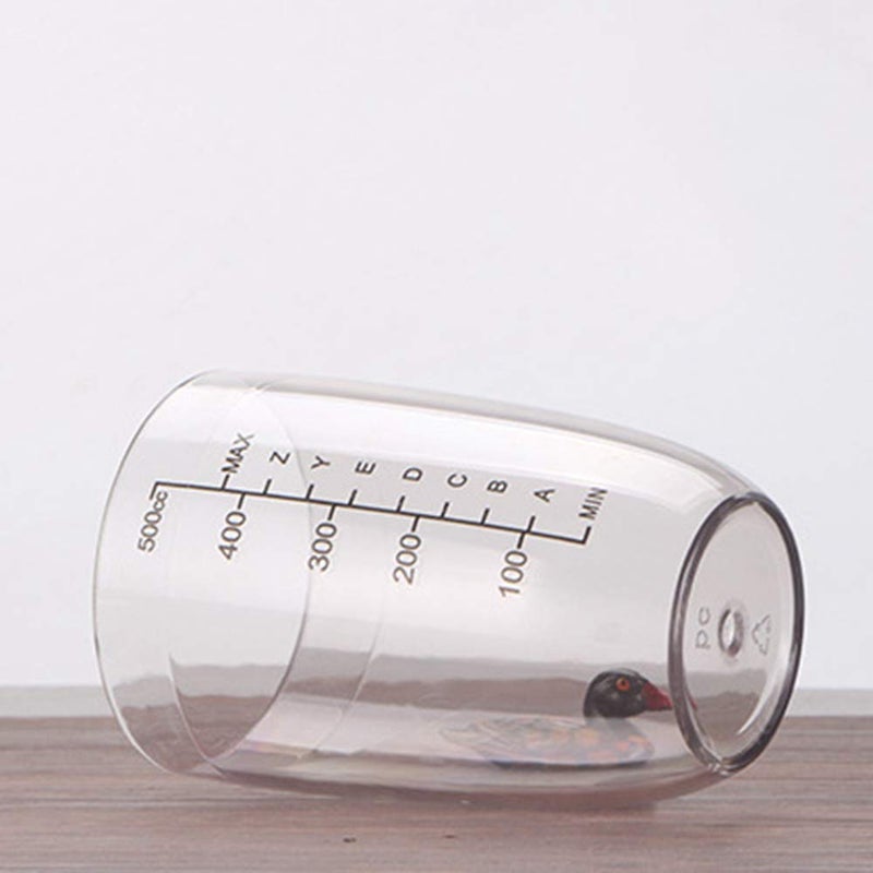 FEOOWV Plastic Cocktail Shaker,Drink Mixer Hand Shaker Cup with Scales,Transparent (1, 17 oz / 500cc) - Image 3