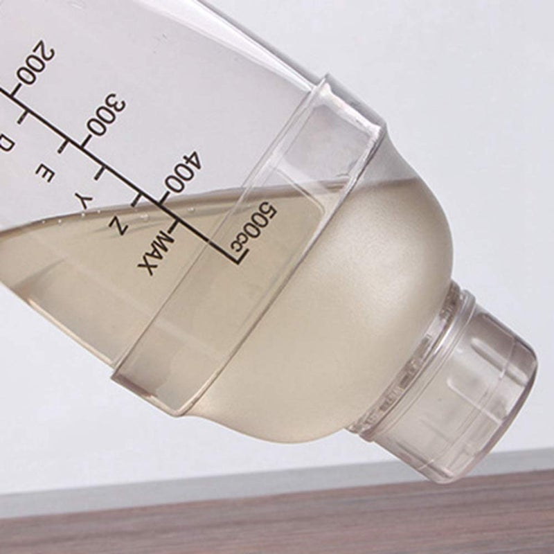 FEOOWV Plastic Cocktail Shaker,Drink Mixer Hand Shaker Cup with Scales,Transparent (1, 17 oz / 500cc) - Image 4