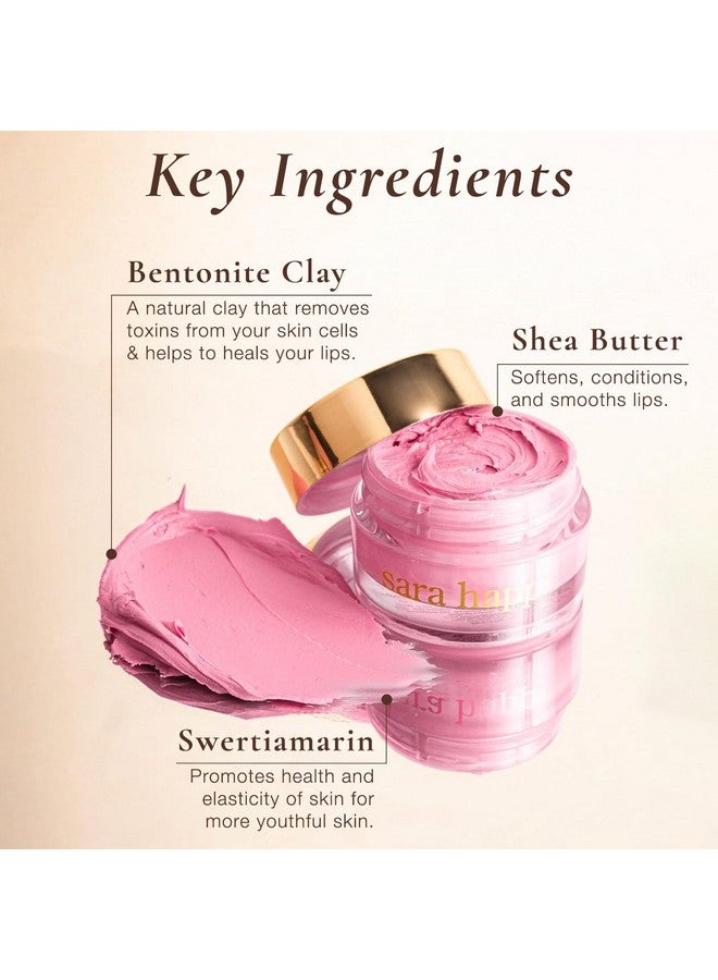 Sara Happ Pink Peppermint Lip Scrub & Sweet Clay Lip Mask Duo - Gently Exfoliates, Polishes, Revitalizes, Moisturizes, Rejuvenates, Conditions and Smooths Dry Lips, Vegan, 0.5 oz - Image 5