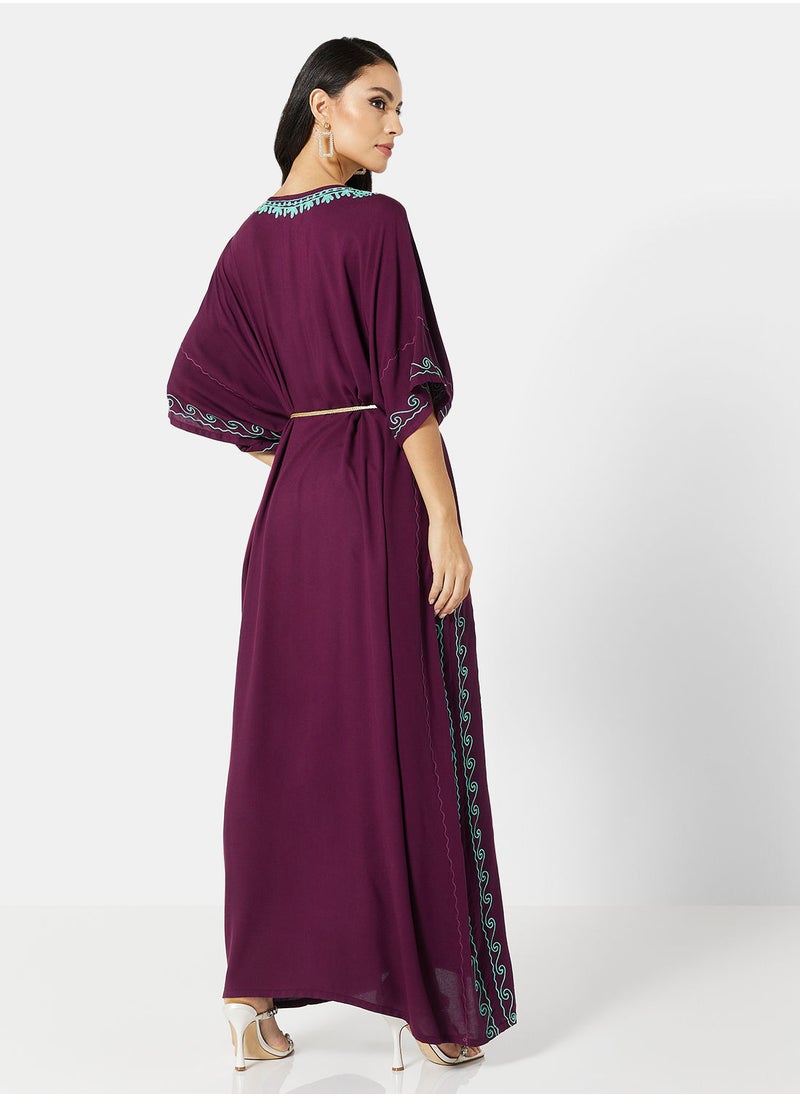 ARABIAN CLOSET EMBROIDERED KAFTAN  - Image 2
