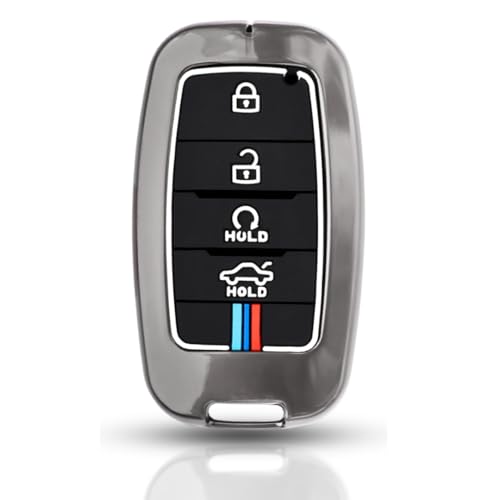 KEYCEPT Metal Key Cover Compatible for Kia Seltos | Sonet | Carens 4 Button Smart Key with Keychain (Short Keychain). - Image 3