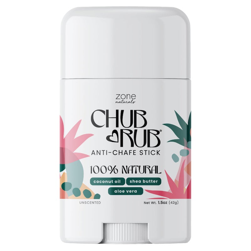 Zone Naturals Chafing Stick 100 Natural Chub Rub Stick Friction Defense Anti Chafing Stick Reduces Rubbing and Irritation 15 Ounce