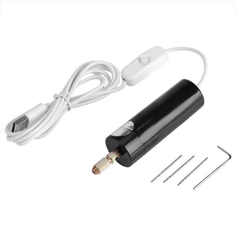 Mishrit Micro Electric Portable Hand Drill Set, Mini Pin for Arts & Crafts, Jewelry Making Miniature DIY Craft and Pendant Supplies Crafts Machine Along with 4 Multi-Purpose Needles - Image 1