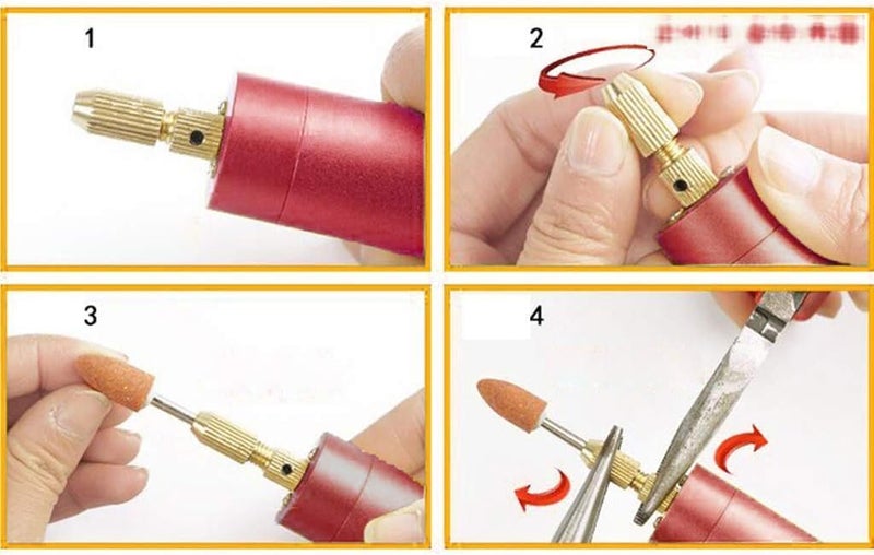 Mishrit Micro Electric Portable Hand Drill Set, Mini Pin for Arts & Crafts, Jewelry Making Miniature DIY Craft and Pendant Supplies Crafts Machine Along with 4 Multi-Purpose Needles - Image 2