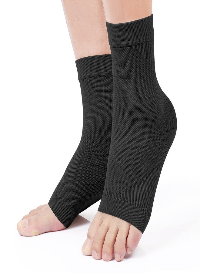 KEKING Ankle Brace Compression Support Sleeve for Women & Men - Medical Grade Plantar Fasciitis Socks for Foot Swelling, Achilles Tendon Support & Arch Pain Relief Black 3XL - Image 1