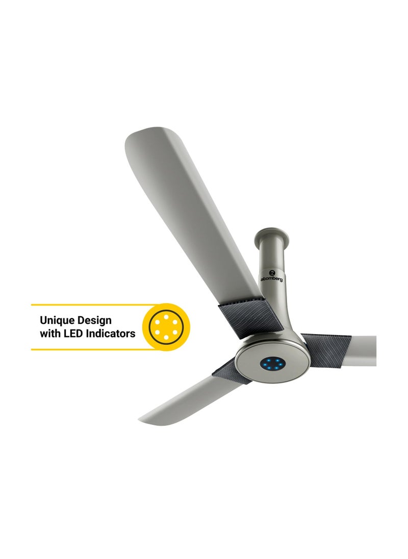 atomberg Studio+ 1200mm BLDC Ceiling Fan with Remote Control | BEE 5 star Rated Energy Efficient Ceiling Fan | High Air Delivery with LED Indicators | 2+1 Year Warranty (Sand Grey) - pzsku/Z82E6ECB1CAD091F3C45AZ/45/_/1728902089/40a3c274-3b0e-4f93-8708-4e8e48b36530