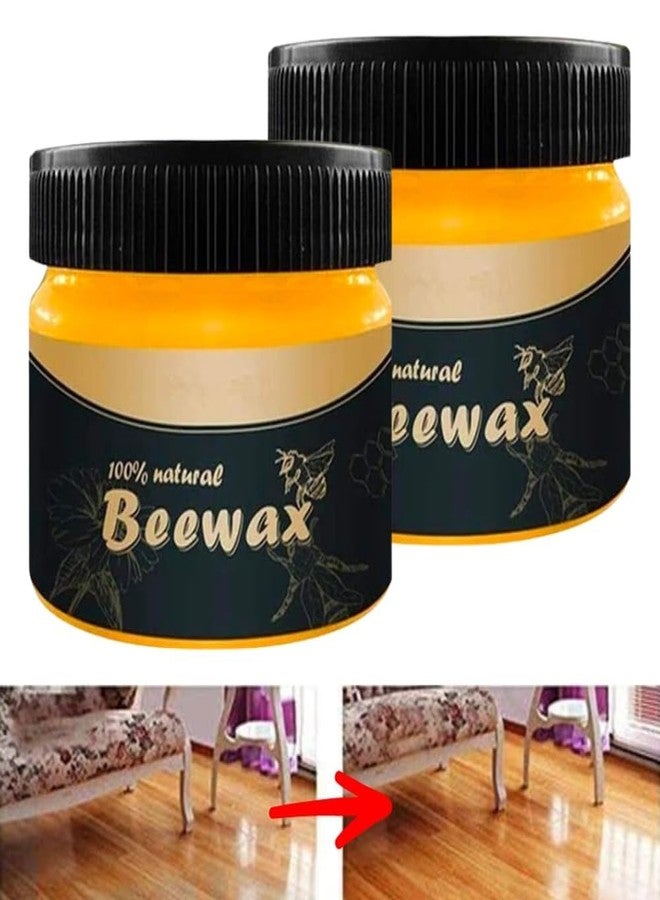Hemiza Beeswax Furniture Polish 1 pcs - Traditional Wood Polish & Conditioner for Cabinets, Wardrobes & Antiques - Natural Wood Seasoning Wax to Restore Shine & Protect Surfaces - Image 1