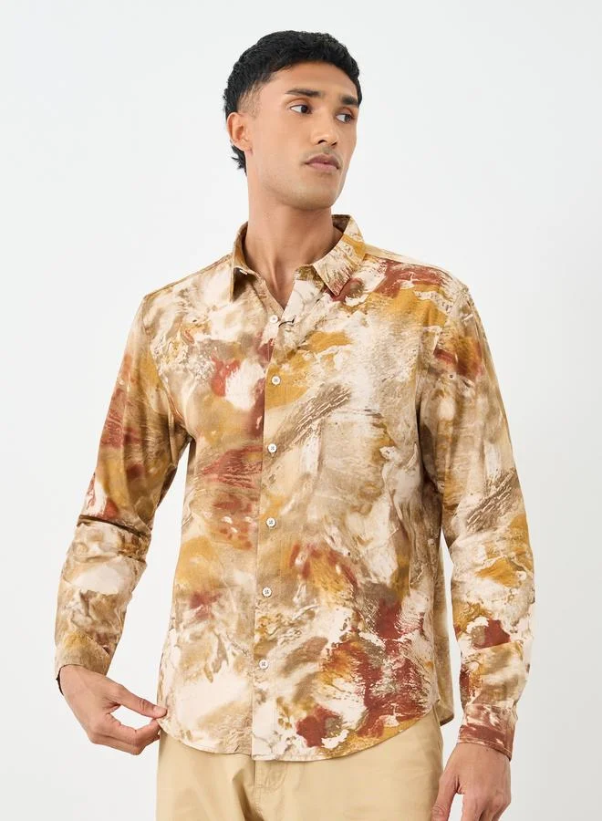 Styli Styli All-Over Print Long Sleeve Regular Fit Shirt