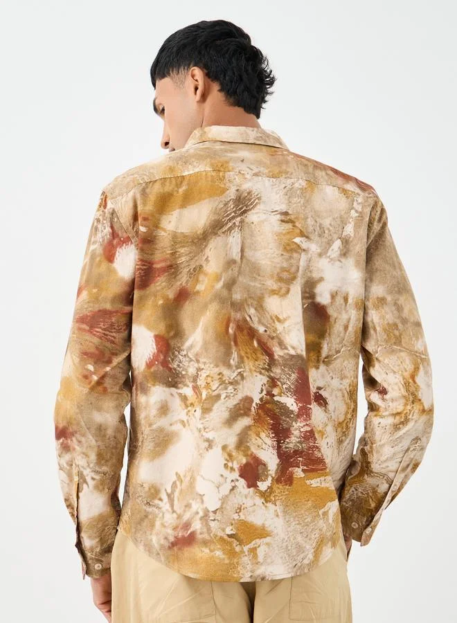 Styli Styli All-Over Print Long Sleeve Regular Fit Shirt