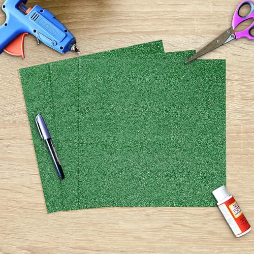 SANZIX 30 Sheets Green Glitter Cardstock Paper 12x12" 110lb 300 GSM Glitter Paper for Cricut, Christmas Cards, Scrapbook, DIY Crafts, Decor, and Custom Cards | Ideal for Gift Wraps & Booklet Covers - Image 5