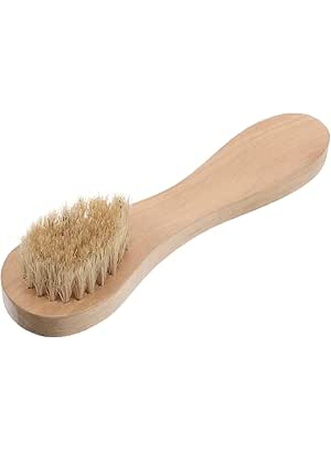 Wooden Handle Soft Bristle Face Cleansing Brush and Back Scrubber Set for Dry Brushing Exfoliation Shower Body Cleaning Men Women Travel Bath - Image 1