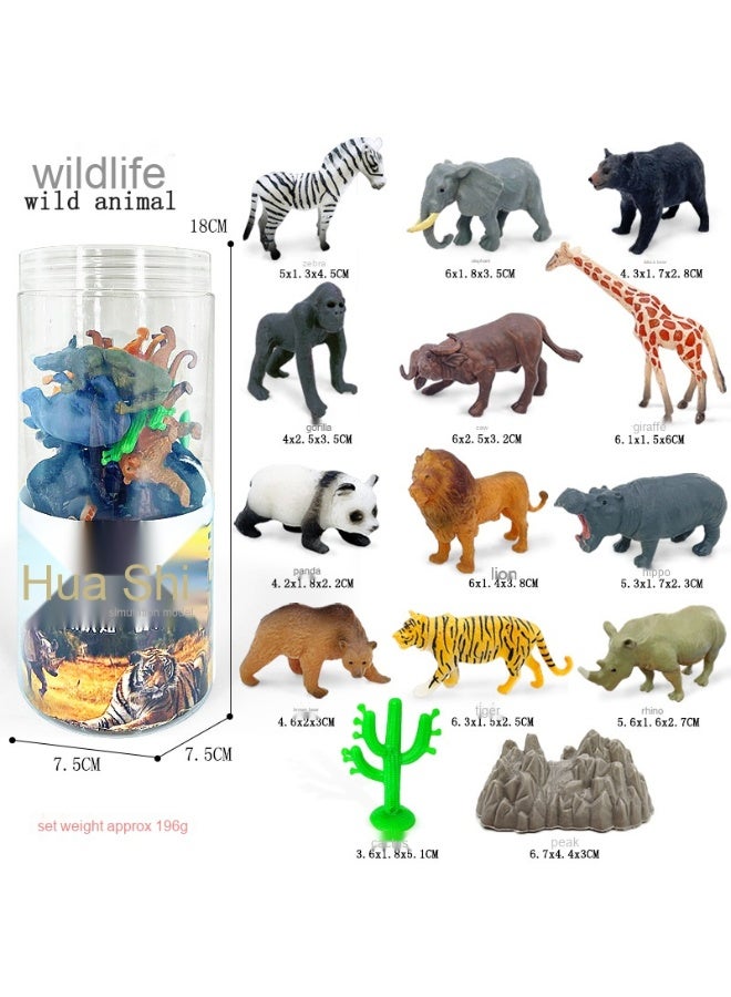 نيبمينينت مجموعة نماذج الديناصورات والحيوانات البحرية الواقعية في براميل دائرية