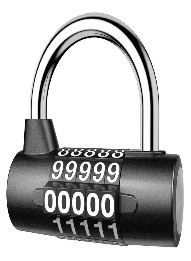 KeeKit 5 Digit Combination Lock, Re-settable Combination Padlock, Outdoor Combo Lock, Alloy Security Combination Locks for Gyms, Gates, Toolbox, Luggage, Cabinet, Bicycle, School, Home, Office, Travel - Image 1