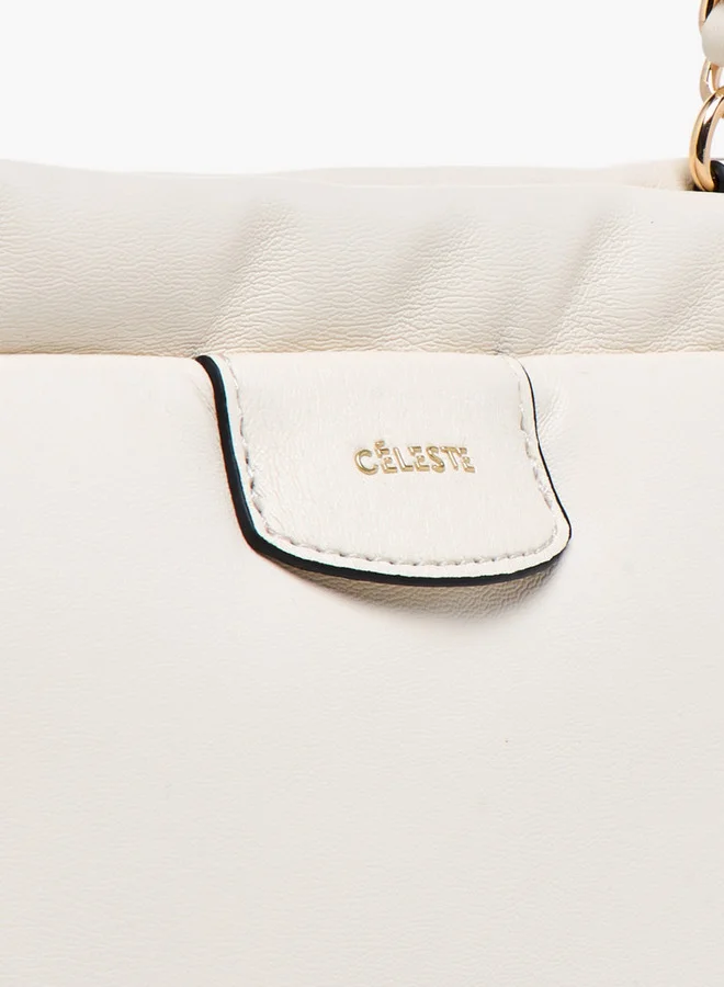 Celeste Solid Crossbody Bag with Chain Strap