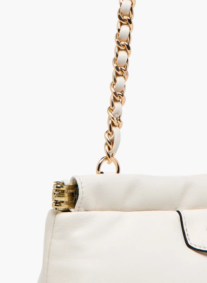 Celeste Solid Crossbody Bag with Chain Strap