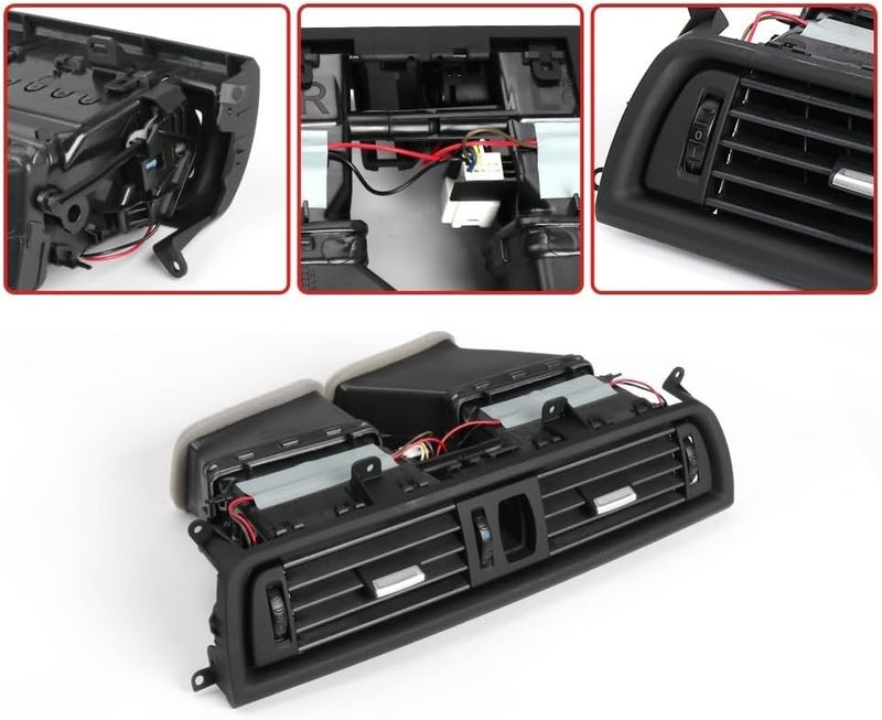 MKVAXR Dashboard Central Air Conditioner AC Vent Grille Complete Assembly for 5 Series F10 F11 (2010-2017) - Image 5