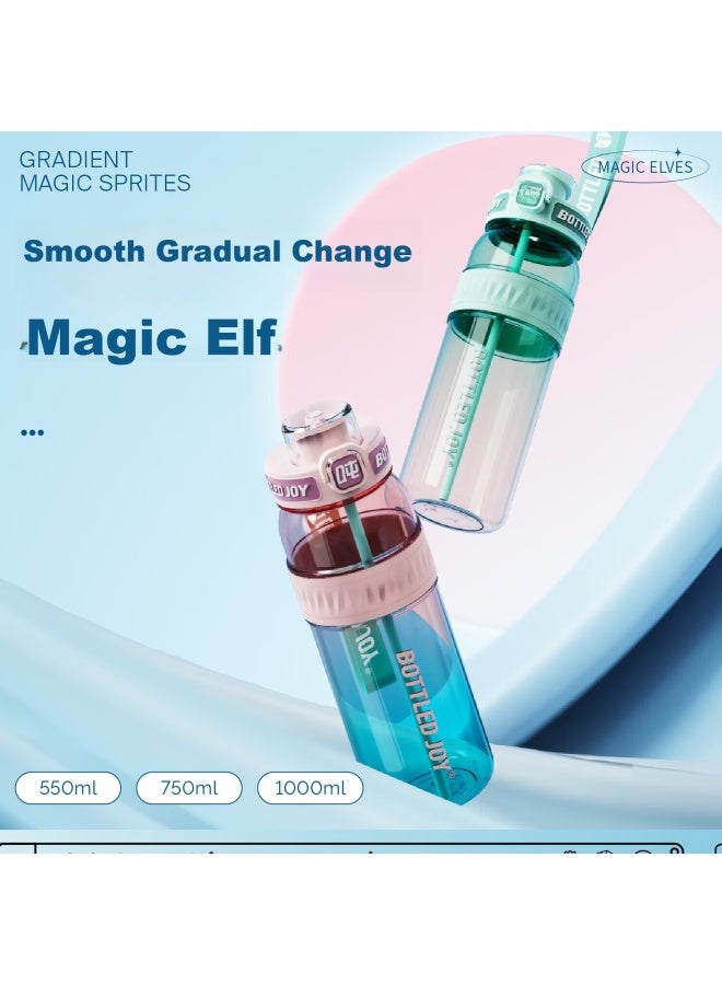 Bottled Joy Large Capacity Tritan Summer Water Bottle For Women Portable Sports Water Bottle Plastic Cup Student Water Bottle - Image 1