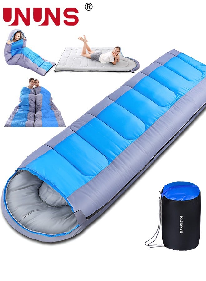 UNUNS Sleeping Bag,Waterproof Warm Sleeping Bag For Traveling,Lightweight Soft Cotton Filling Outdoor Sleeping Bags For Adults Kids With Compression Sack,Backpacking Sleeping Bag For Camping Hiking  - Image 1
