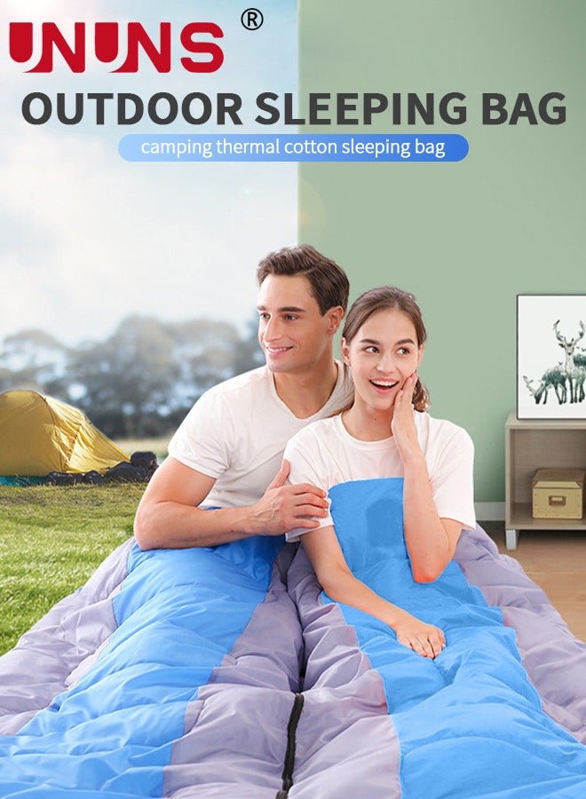 UNUNS Sleeping Bag,Waterproof Warm Sleeping Bag For Traveling,Lightweight Soft Cotton Filling Outdoor Sleeping Bags For Adults Kids With Compression Sack,Backpacking Sleeping Bag For Camping Hiking  - Image 2