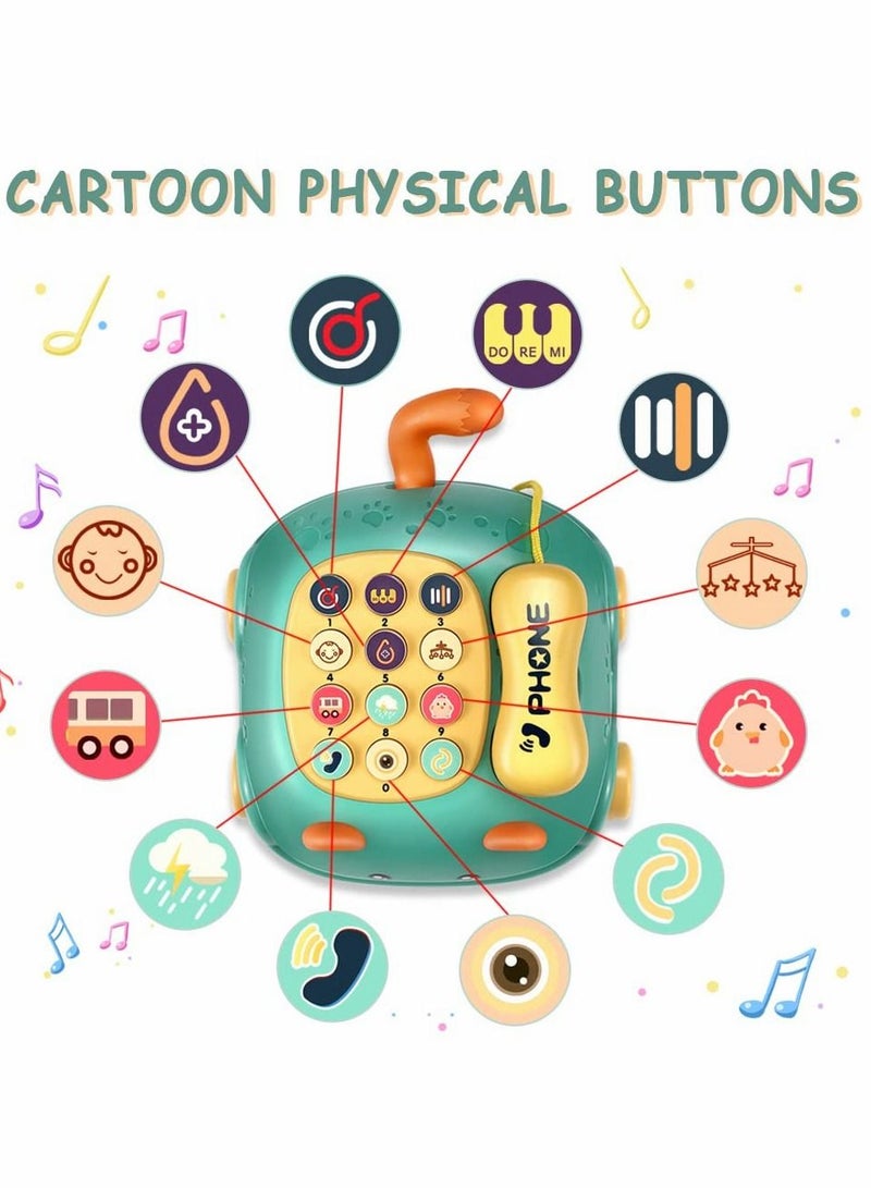 SYOSI Baby Phone Toys, Baby Music Toys, Baby Musical Toys Car Toy, Toddler Toys Boys Girls Toy, Kids Pretend Phone, Kids Educational Development Toy, Cute Cat Face Toys with Light, Gift for Children - Image 2