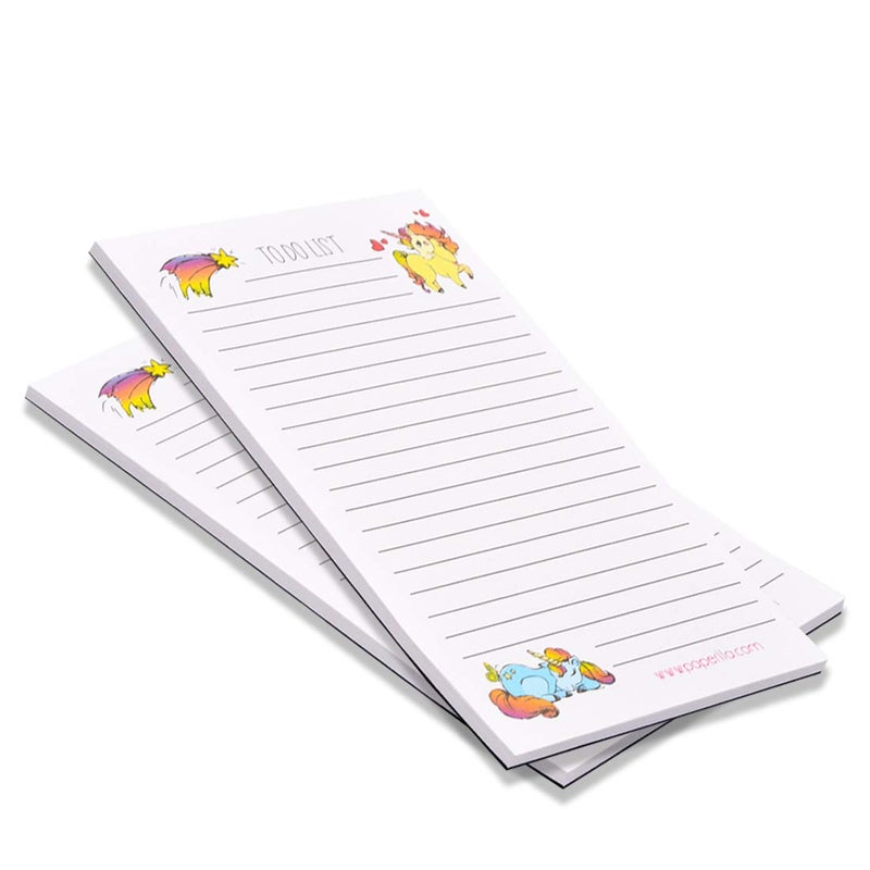 COI to DO List MEMO Pads Cute Colourful Horse 50 Easy Tear Off Sheets Each| Set of 2 Writing Pads - Image 1