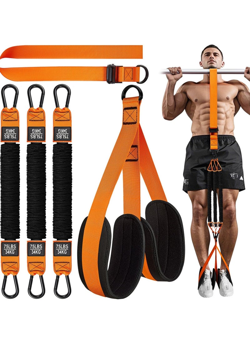 Generic - Pull Up Assistance Bands, Heavy Duty Resistance Band for Pull Up Bar, Adjustable Weight/Size with Fabric Feet/Knee Rest, Bands for Pull Up Assist for Strength Training, Patented Pull Up Assist Band - Image 1