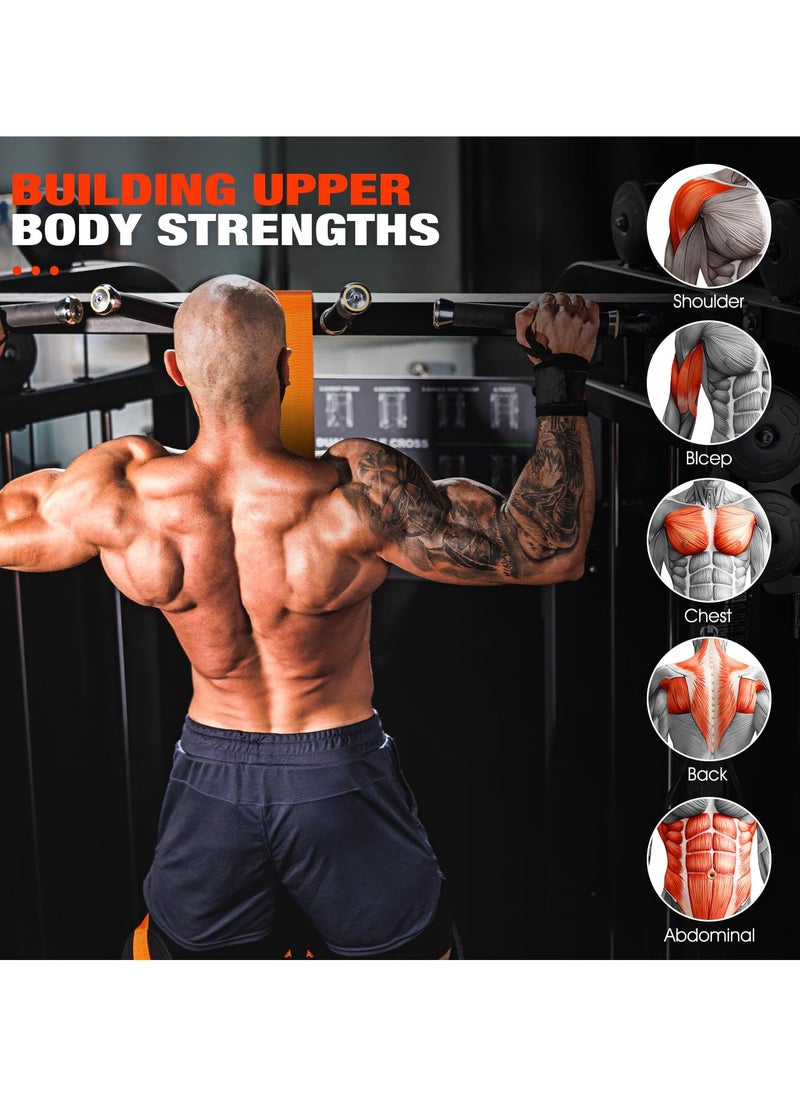 Generic - Pull Up Assistance Bands, Heavy Duty Resistance Band for Pull Up Bar, Adjustable Weight/Size with Fabric Feet/Knee Rest, Bands for Pull Up Assist for Strength Training, Patented Pull Up Assist Band - Image 1