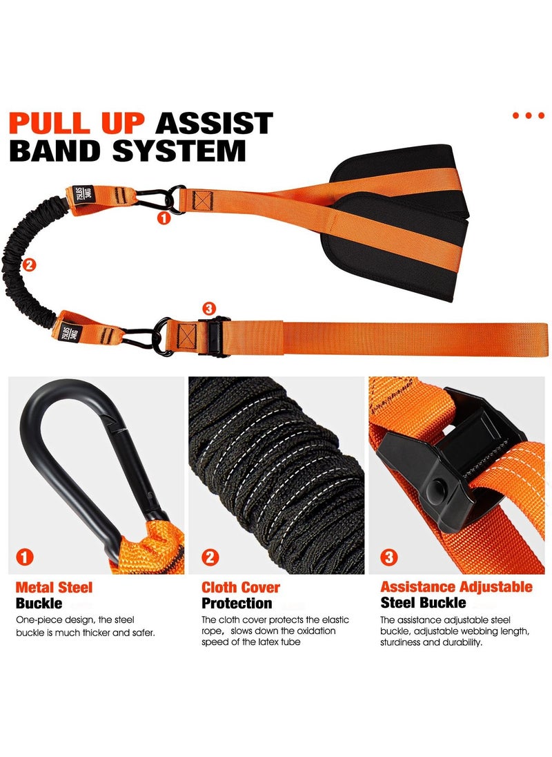 Generic - Pull Up Assistance Bands, Heavy Duty Resistance Band for Pull Up Bar, Adjustable Weight/Size with Fabric Feet/Knee Rest, Bands for Pull Up Assist for Strength Training, Patented Pull Up Assist Band - Image 1