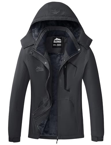 ELLSWOS Womens Winter Coats Waterproof Ski Jacket Warm Snow Jackets Windproof Windbreaker Hooded Raincoat - Image 1