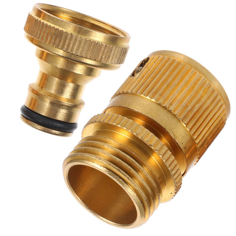 Brass Quick Connect Hose Fittings Set Leakproof Seal For Garden Water Conservation - Image 2