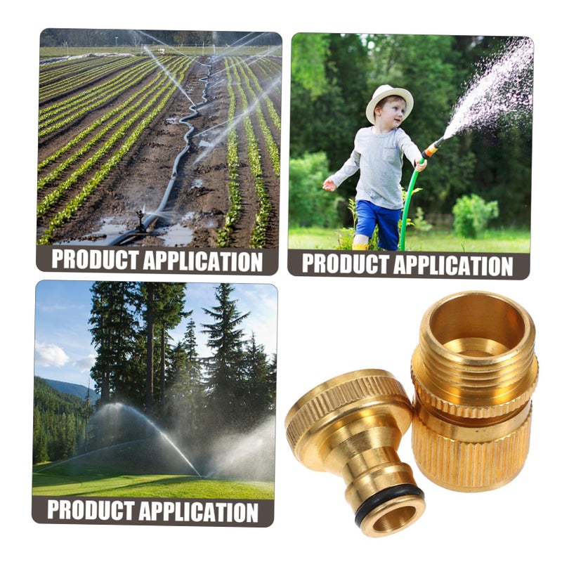 Brass Quick Connect Hose Fittings Set Leakproof Seal For Garden Water Conservation - Image 5