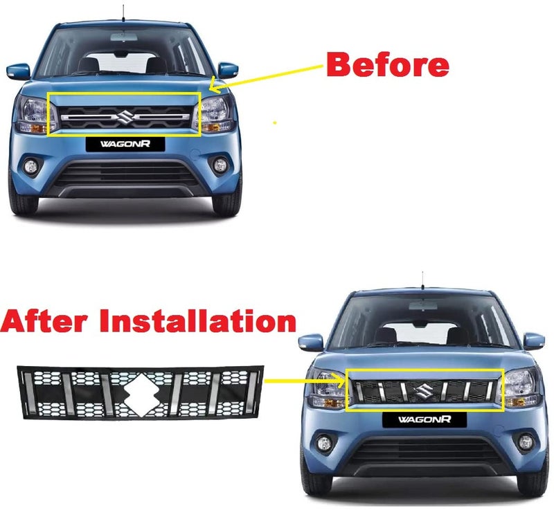 Wheelcore GTR Style Front Grill Suitable for Maruti WagonR 2019 Onwards - Image 2