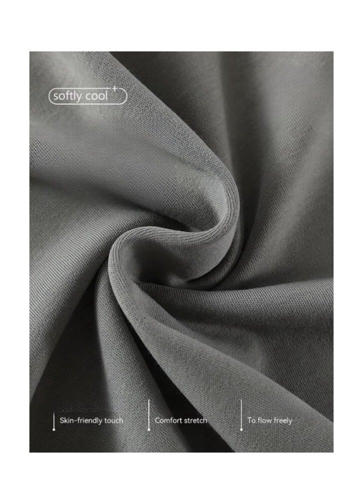 MIIOW بيجامات تنفس - بيجامات رجالية مصنوعة من القطن الخالص، فضفاضة ومريحة، طقم ملابس منزلية كاجوال بأكمام طويلة - Image 2