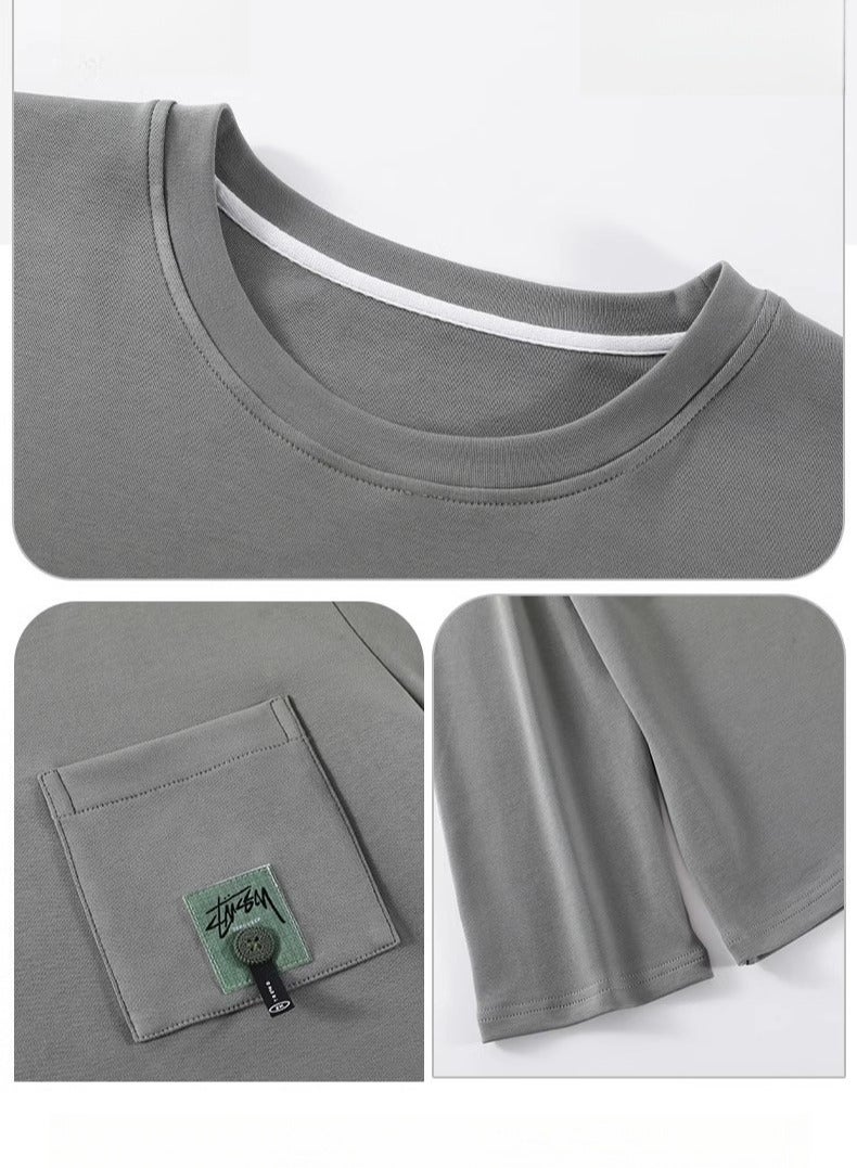 MIIOW بيجامات تنفس - بيجامات رجالية مصنوعة من القطن الخالص، فضفاضة ومريحة، طقم ملابس منزلية كاجوال بأكمام طويلة - Image 3